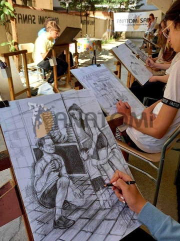 Referanssız imgesel çizim çalışması.